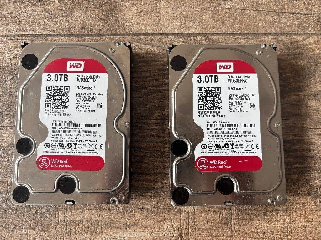 Western Digital Red 3Tb 3,5Inch Sata harddisk, Computers en Software, Harde schijven, Intern, Gebruikt, Desktop, SATA