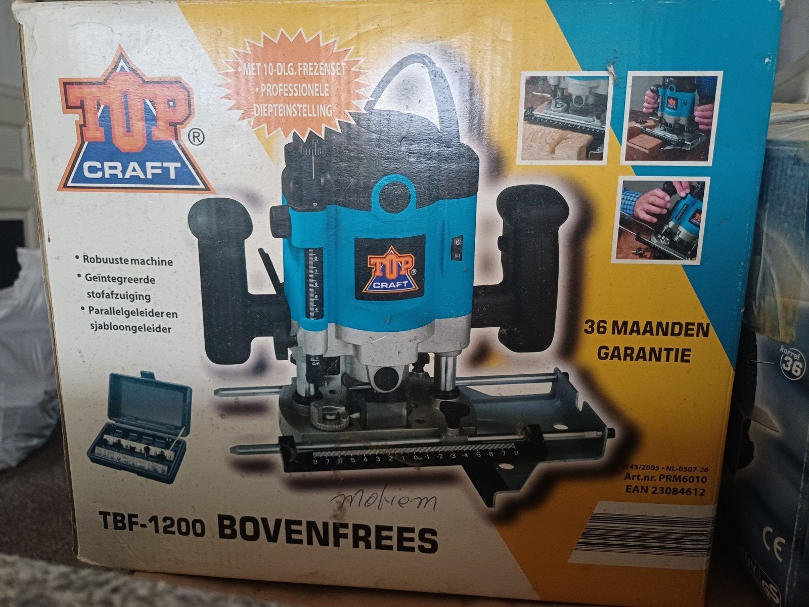 Top Craft TBF-1200 Bovenfrees met 10-delige frezenset, Ophalen, Gebruikt, Bovenfrees, Top Craft