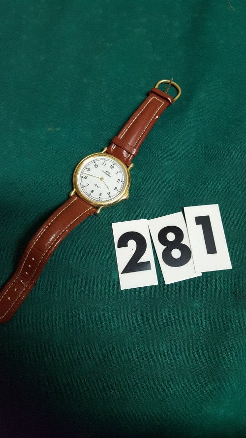 s [281 ] vintage horloge , bruin leer, Sieraden, Tassen en Uiterlijk, Ophalen of Verzenden, 'T Olde Gre-j, Info@toldegrej.nl, Endepoelstraat 20f Didam