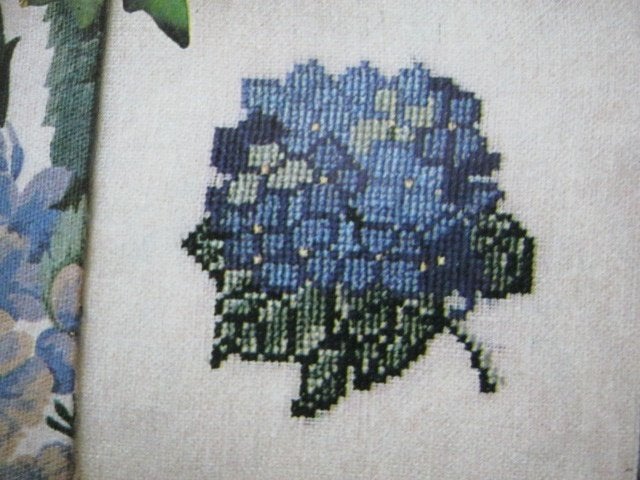 Borduurpatroon  Blauw / Rose Hortensia `s  nr 1823 do, Verzenden, Nieuw, Handborduren, Patroon