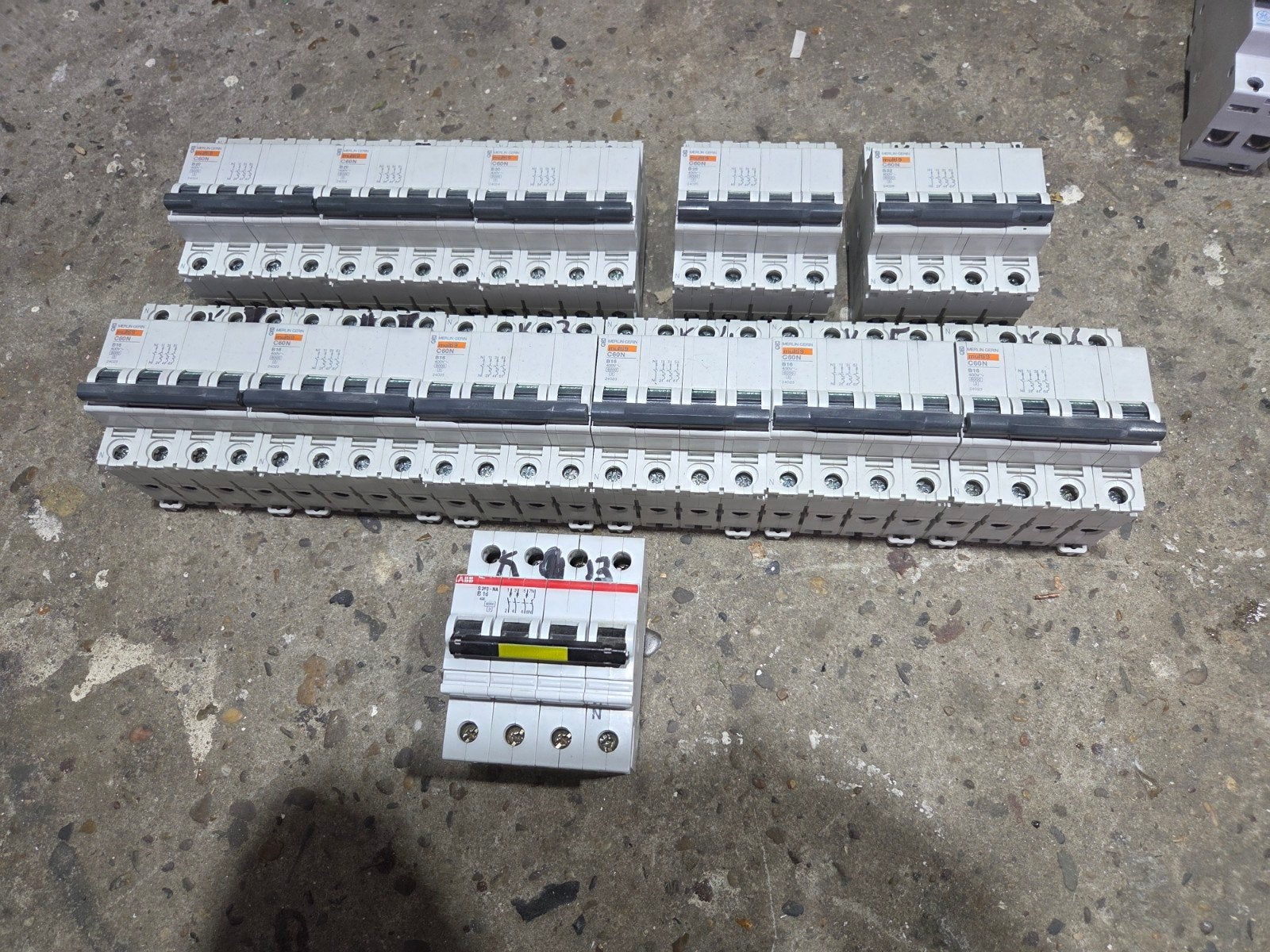 Partij ABB / Merlin Gerin C60N Installatieautomaten, Ophalen of Verzenden, Gebruikt, ABB, Installatieautomaat