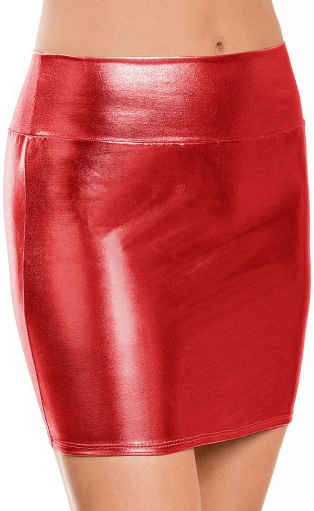Pencil rok wetlook (sexy latex rubber rokje leer leren pvc), Maat 38/40 (M), Overige kleuren, Verzenden, Nieuw