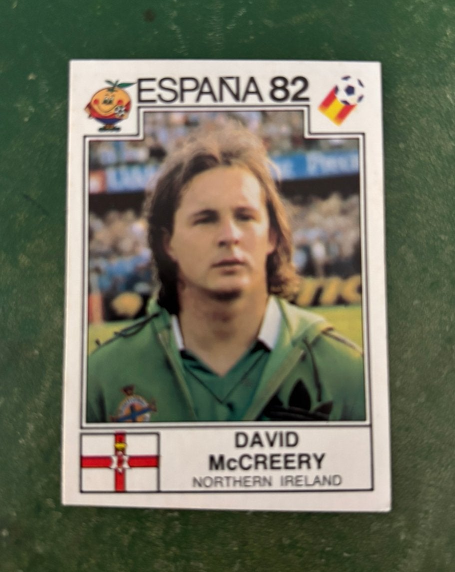 Panini plaatje David McCreery Noord-Ierland WK 1982, Ophalen of Verzenden