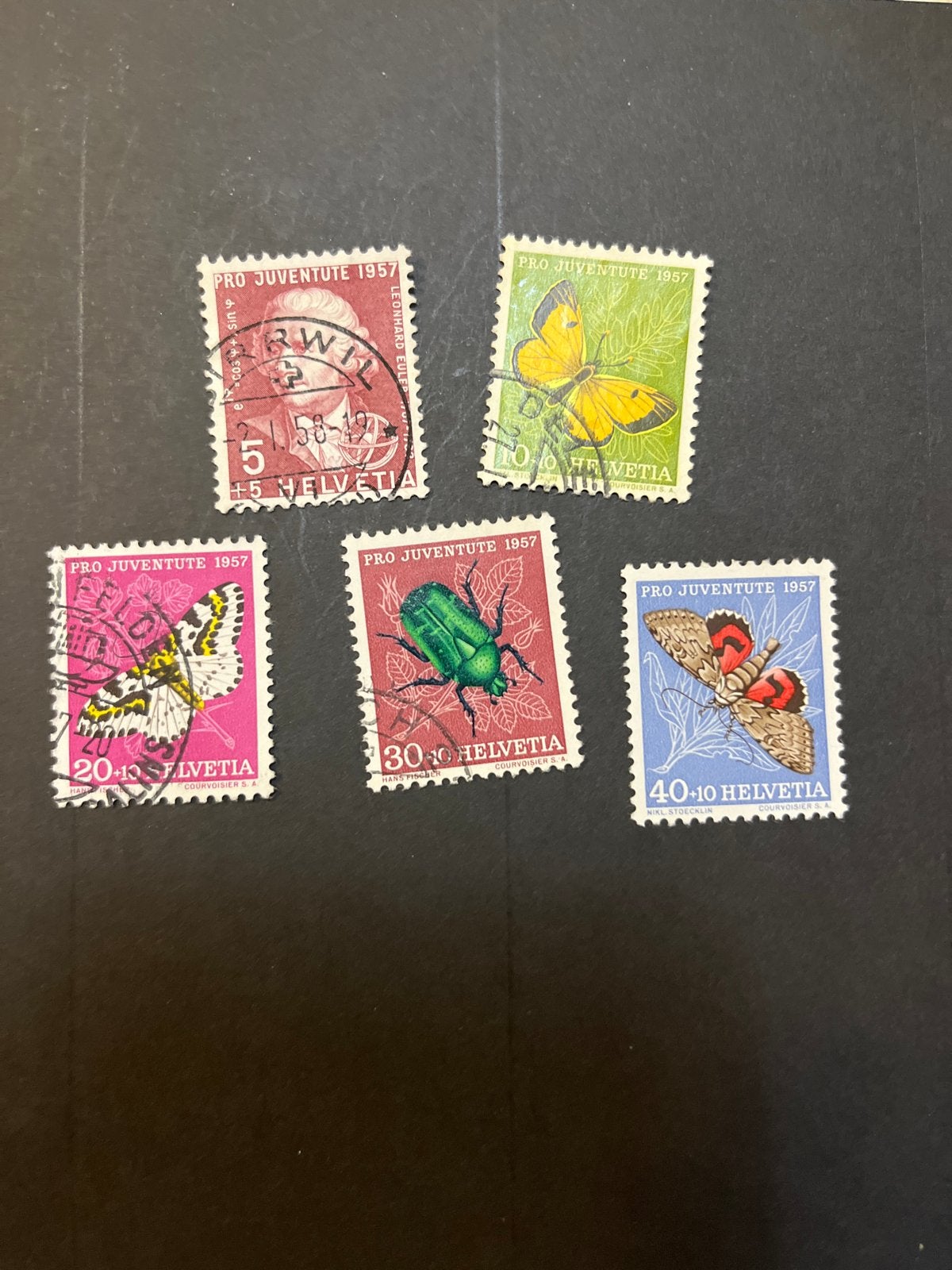 Pro Juventute 1957 - compleet michel 648-652 gestempeld, Postzegels en Munten, Ophalen of Verzenden, Gestempeld