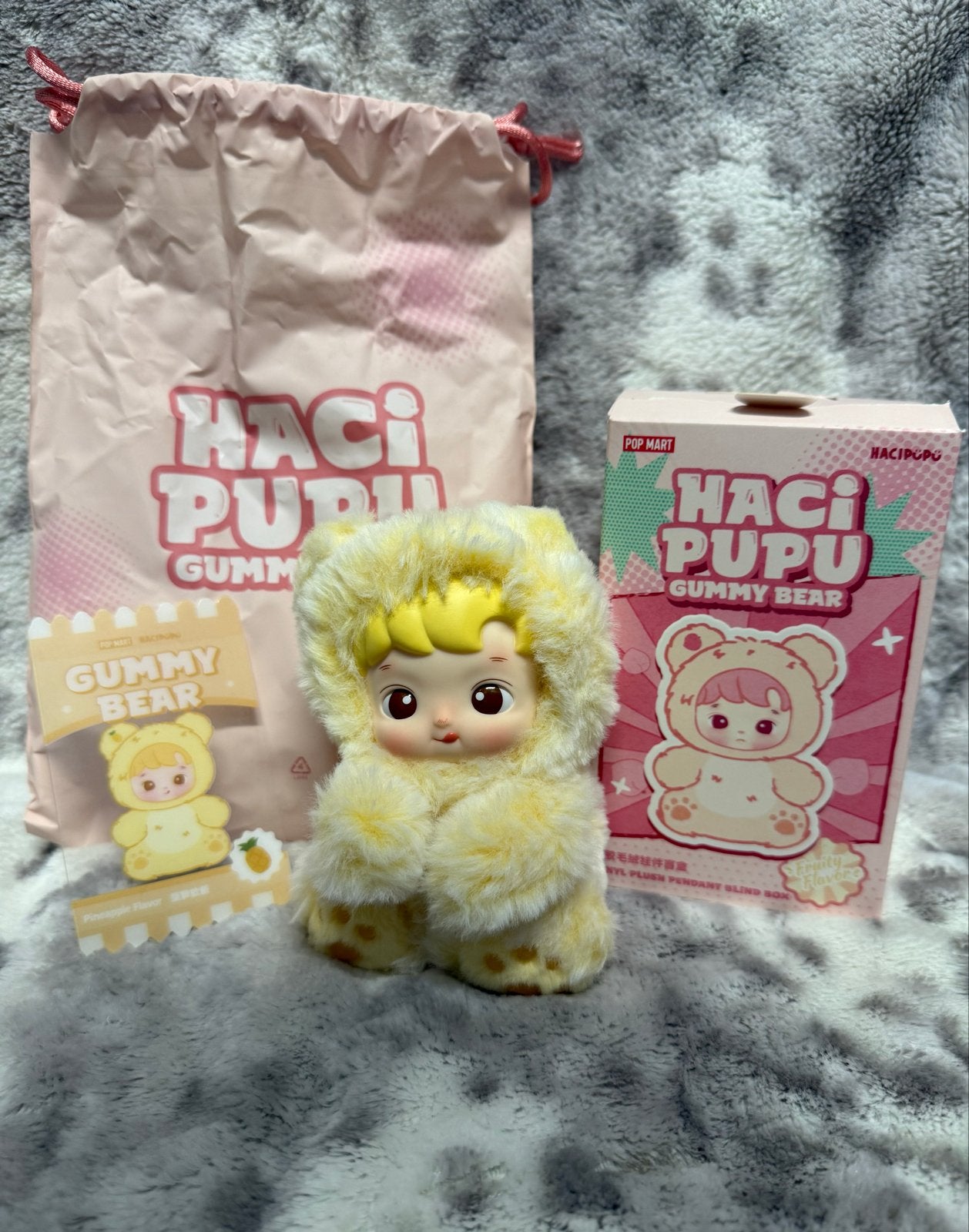 Hacipupu Gummy Bear Pineapple Plush Hanger Pop Mart, Overige merken, Overige typen, Ophalen of Verzenden, Klein (minder dan 20 cm)