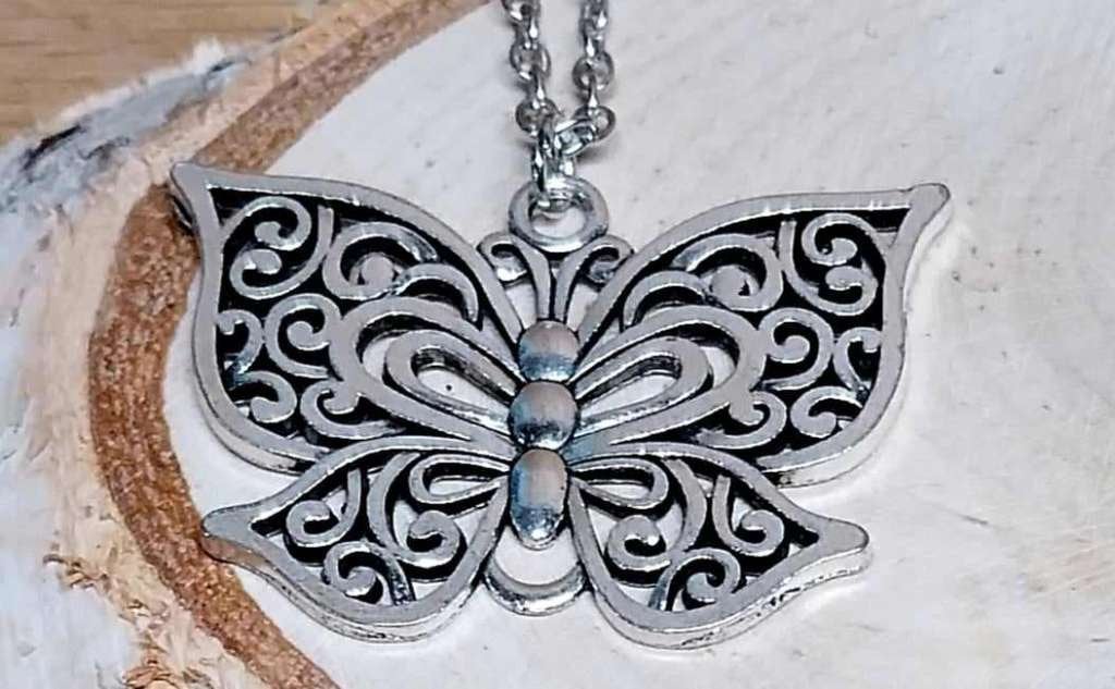 zilverkleurige hanger Butterfly, Ophalen of Verzenden, Nieuw, Zilver, Overige materialen