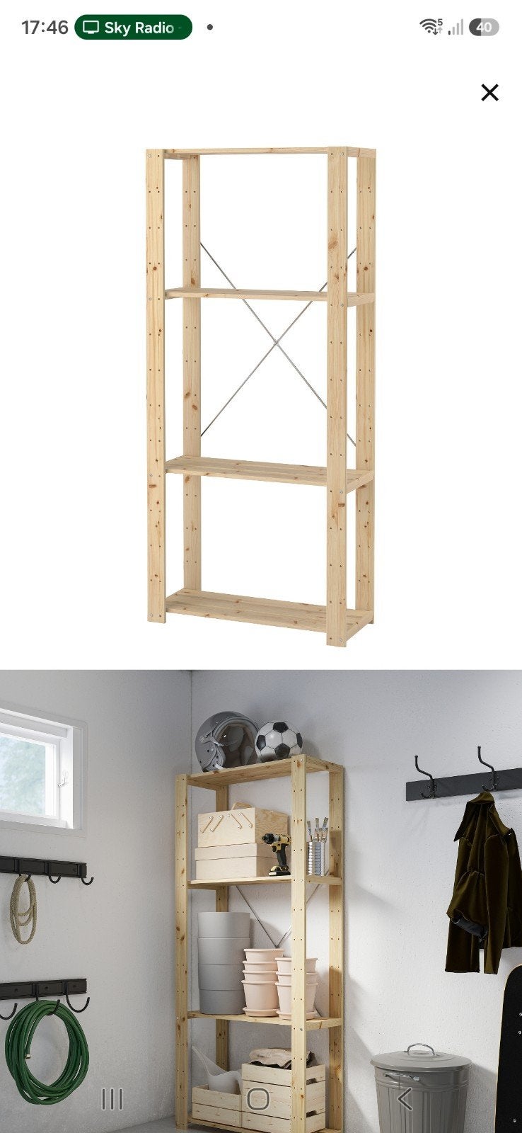 IKEA HEJNE stellingkast 8 staanders en 10 planken, Ophalen, Zo goed als nieuw