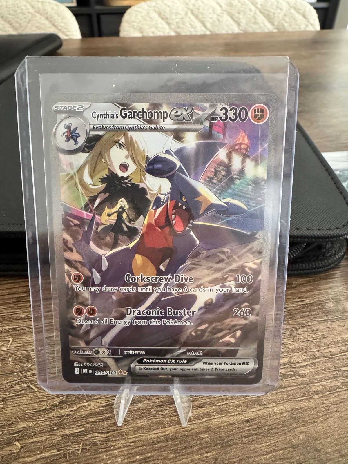 Cynthia's Garchomp EX 232/182 Pokémon kaart, Ophalen of Verzenden, Zo goed als nieuw, Losse kaart, Foil