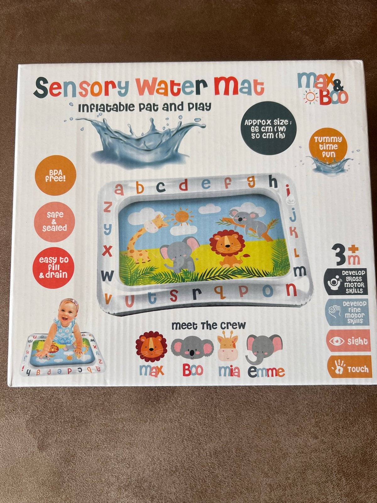 Max & Boo Sensorische Watermat - Opblaasbaar Speelkleed, Kinderen en Baby's, Speelgoed | Babyspeelgoed, Nieuw, Speelkleed, Ophalen of Verzenden