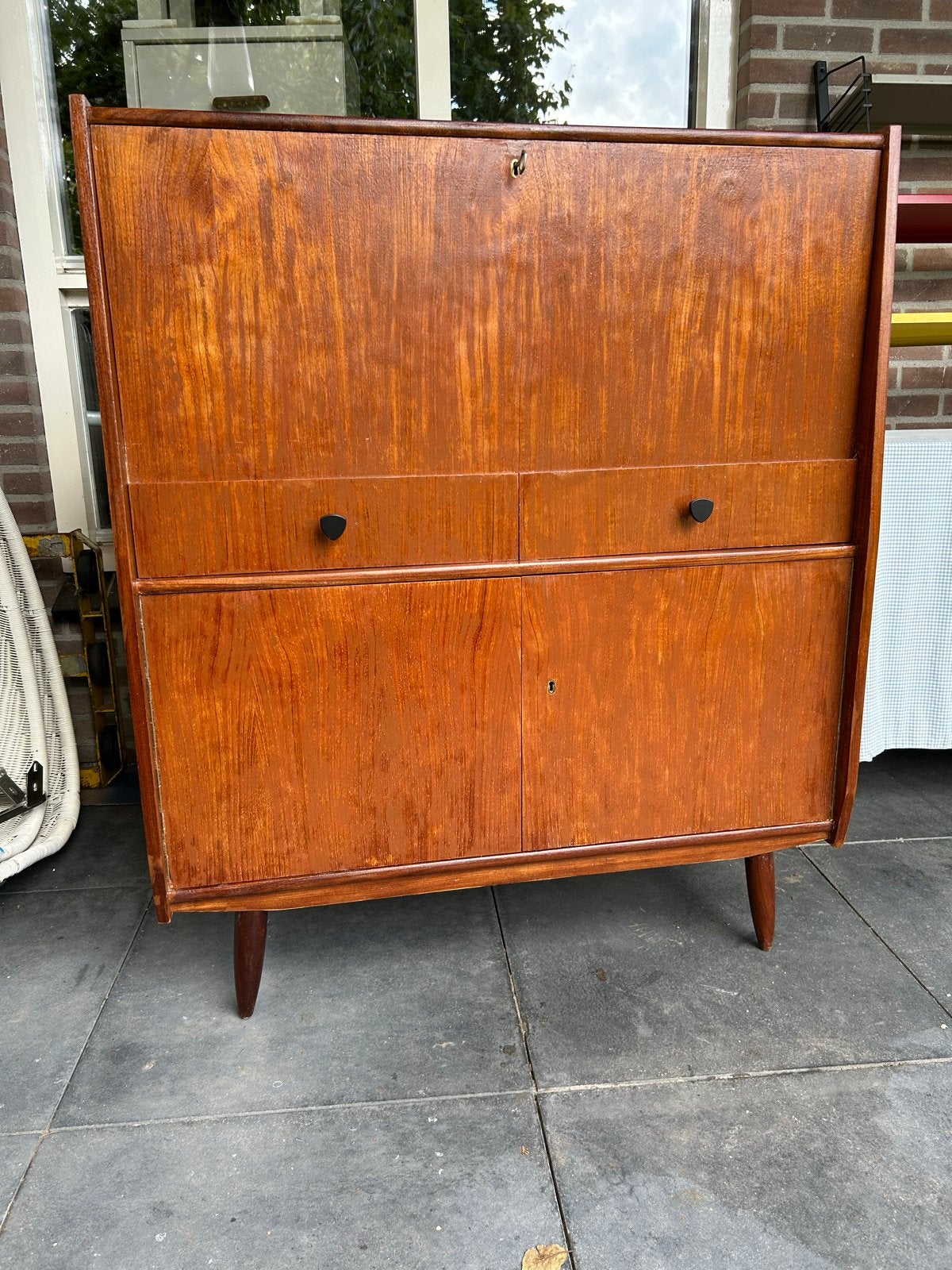 Vintage buffet/secretaire kastje - Opgeknapt, Ophalen