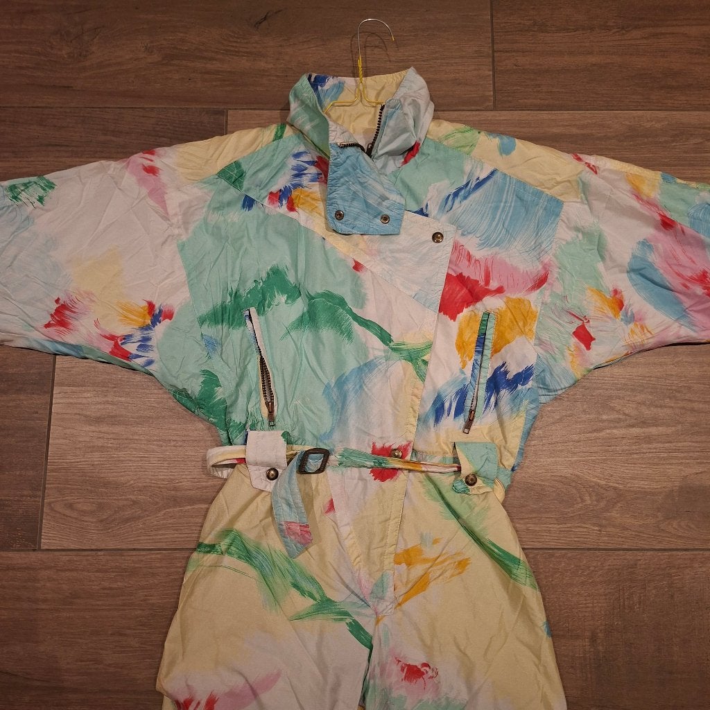 Vintage / retro 90s fout skipak maat 36 merk Skymer, Maat 36 (S), Gedragen, Pak, Skymer
