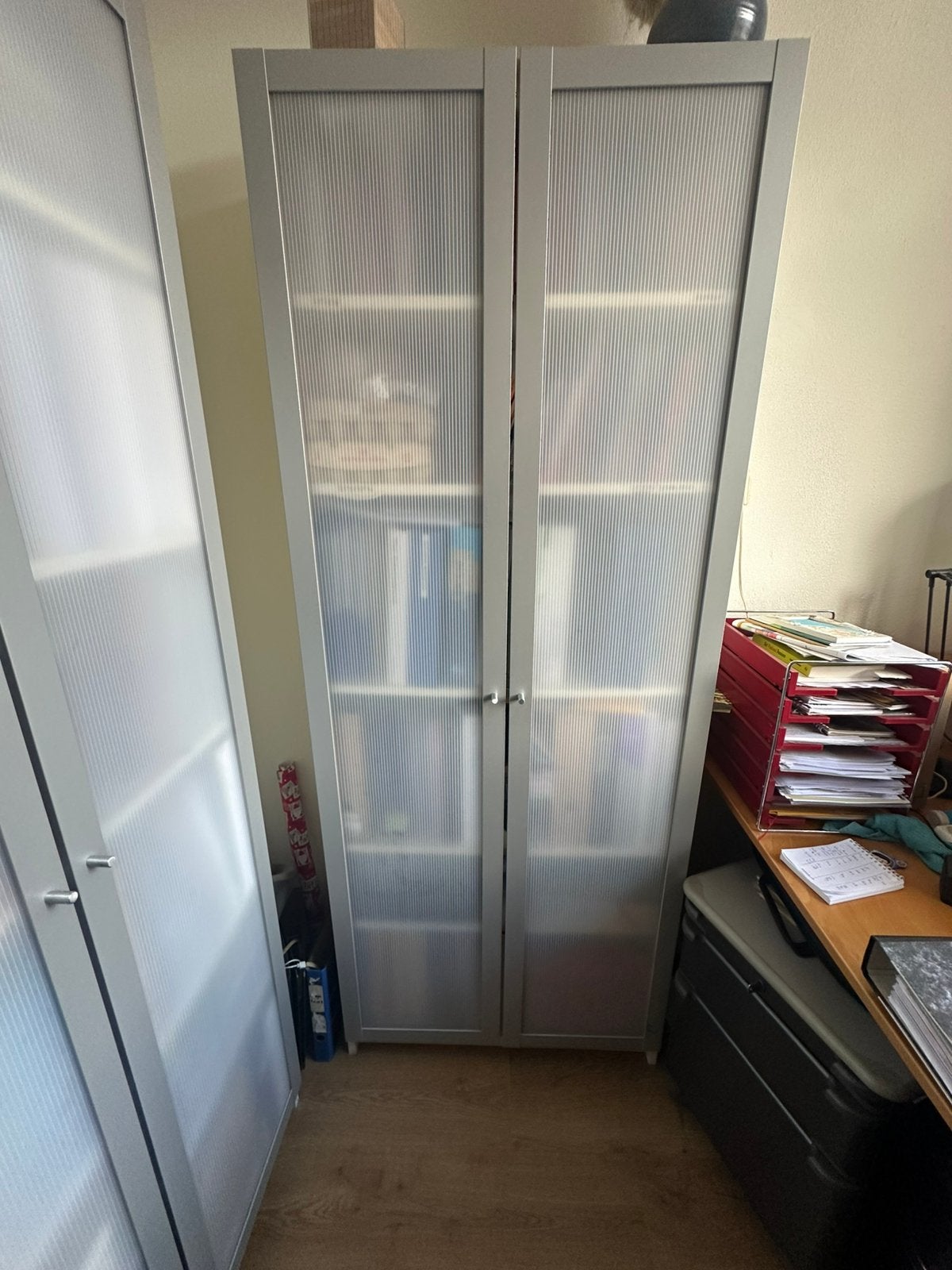 2 Ikea Billy boekenkasten met deuren, Ophalen, Gebruikt, 200 cm of meer, 50 tot 100 cm