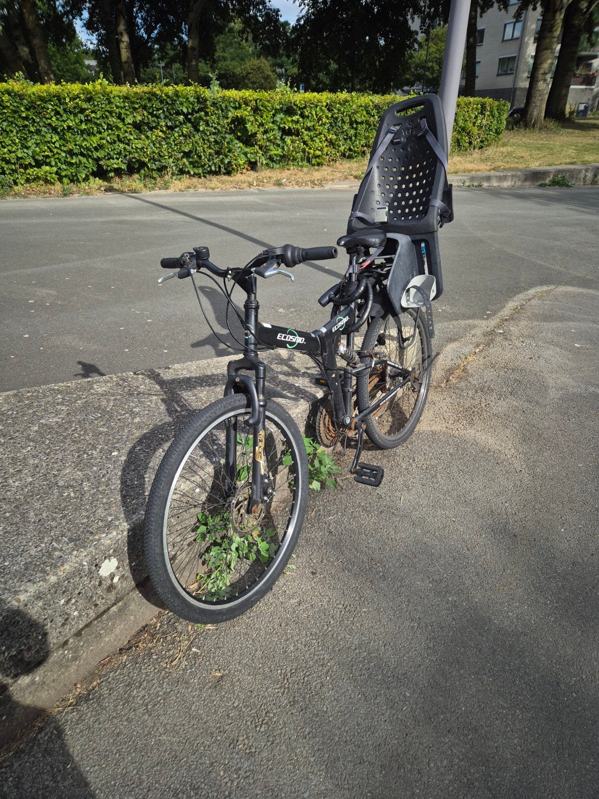 fiets met kinderzitje, Fietsen en Brommers, Gebruikt, Verstelbare zitting, Onbekend, Ophalen of Verzenden