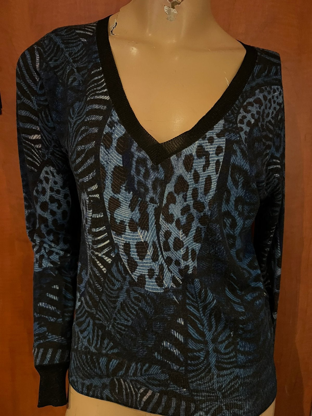 Cavalli CLASS trui maat L 100% wol origineel zgan, Kleding | Dames, G, Blauw, G, Maat 42/44 (L)