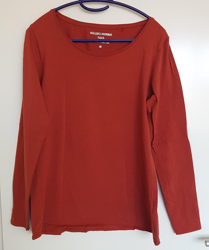 Longsleeve / shirt maat M merk Miller & Monroe, Maat 38/40 (M), Bruin, Ophalen of Verzenden, Zo goed als nieuw
