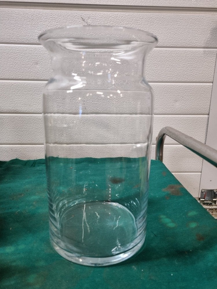 vaas groot melkbus vorm glas, Ophalen of Verzenden