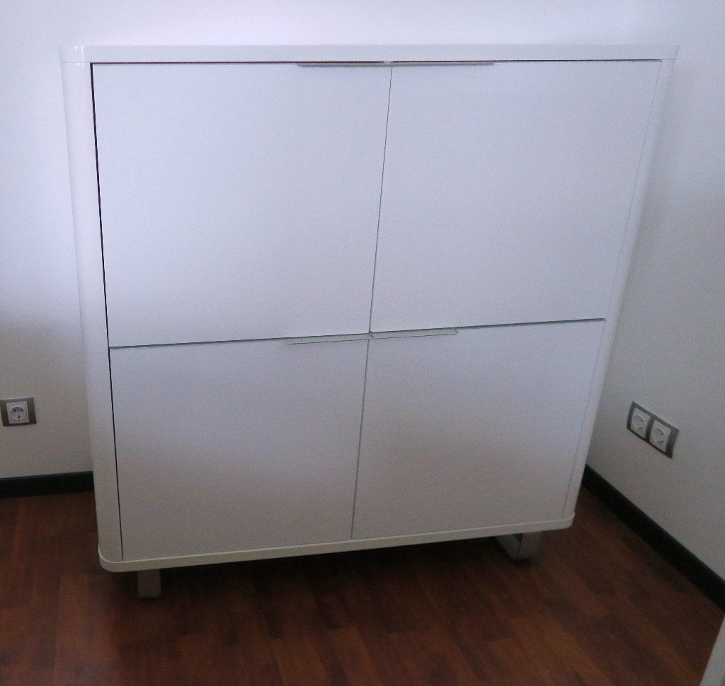 Highboard design witte strakke kast (nieuw in doos), Met deur(en), 100 tot 150 cm, Nieuw, Modern
