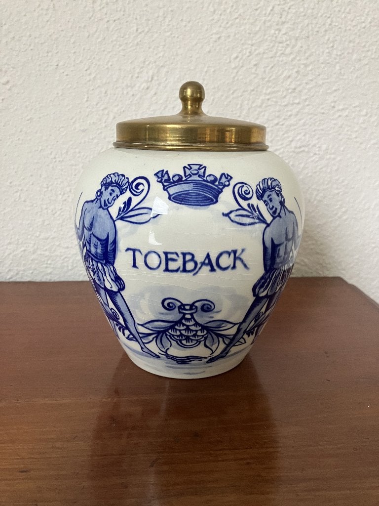 Delfts blauwe TOEBACK pot Goedewagen, Antiek en Kunst, Ophalen of Verzenden