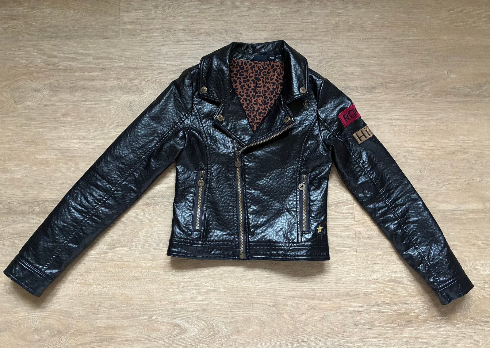Like Flo zwart leren jasje maat 152, Verzenden, Nieuw, Meisje, Jas
