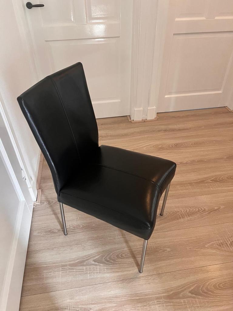 Stoelen, Huis en Inrichting, Stoelen, Ophalen, Gebruikt, Zwart, Leer