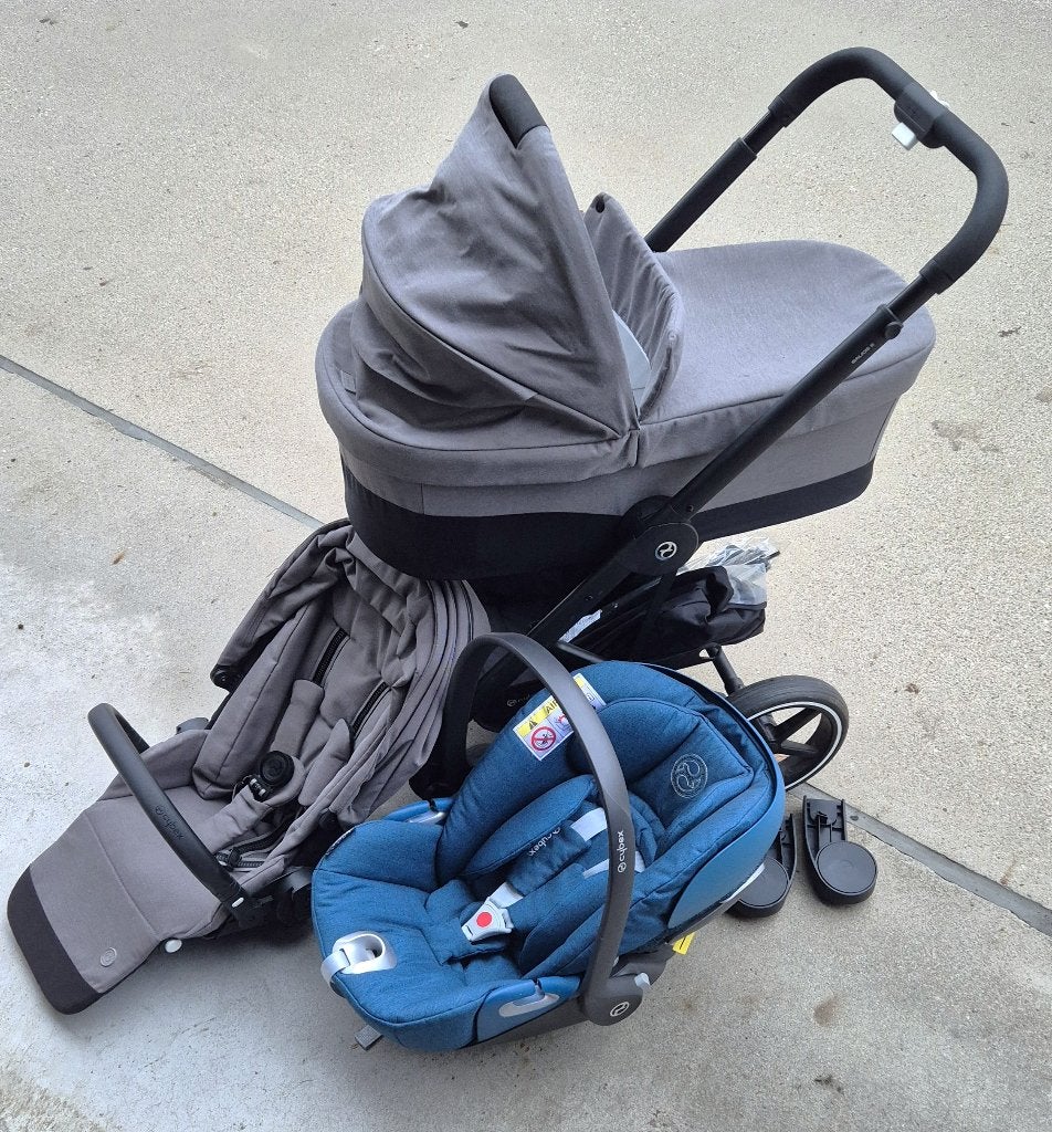 Kinderwagen Cybex Balios S Lux 3-in-1 Soho Grey incl Cloud Z, Kinderen en Baby's, Kinderwagens en Combinaties, Gebruikt, Combiwagen