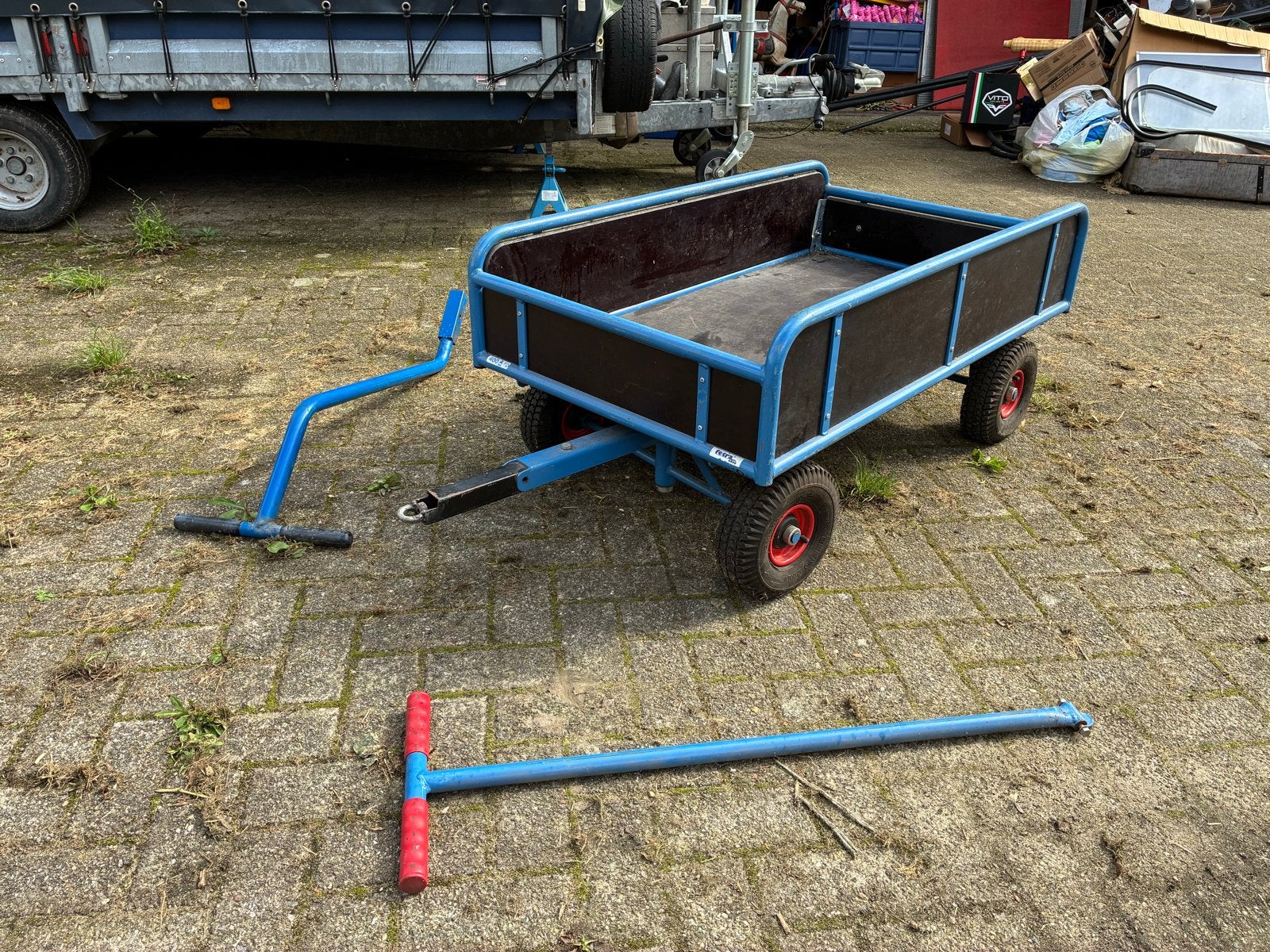 Stevige handkar/tuinwagen met trekstang, Ophalen of Verzenden, Gebruikt