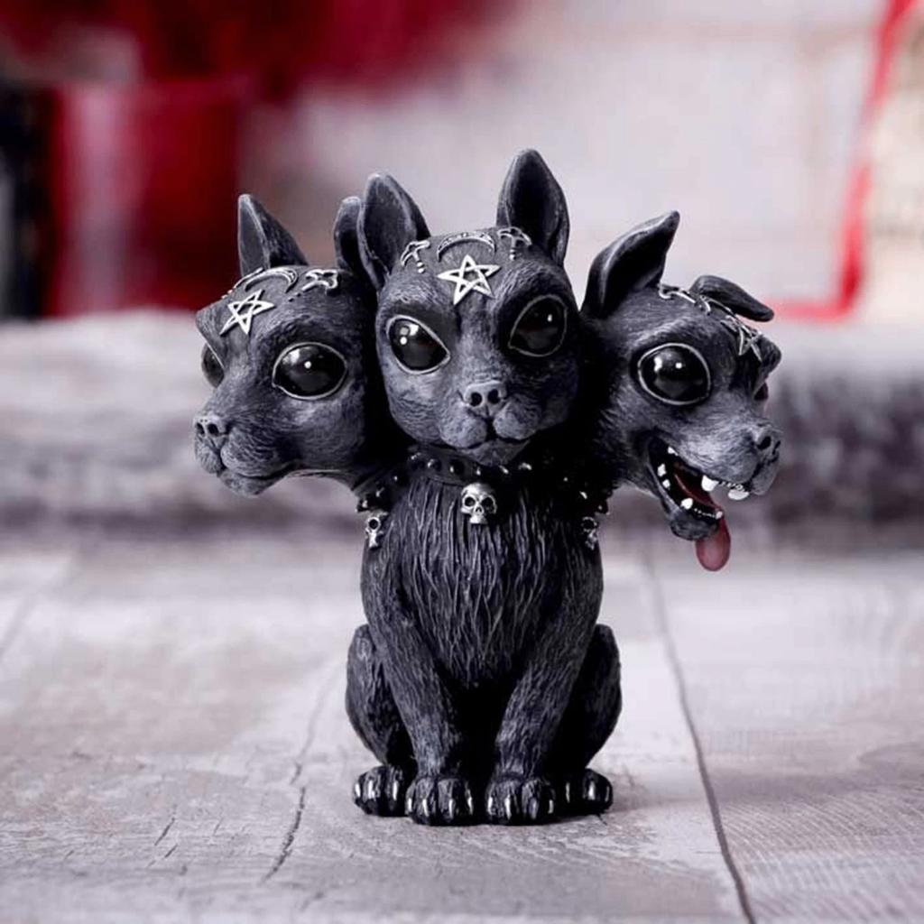 Cerberus Beeld Hond Met 3 Koppen Mythologie Satan 666, Verzamelen, Beelden en Beeldjes, Verzenden, Nieuw, Religie