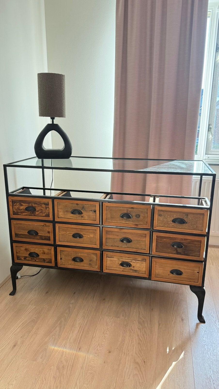 Vintage ladekast - gebruikt als toonbank, Ophalen, Gebruikt, 100 tot 150 cm, 5 laden of meer