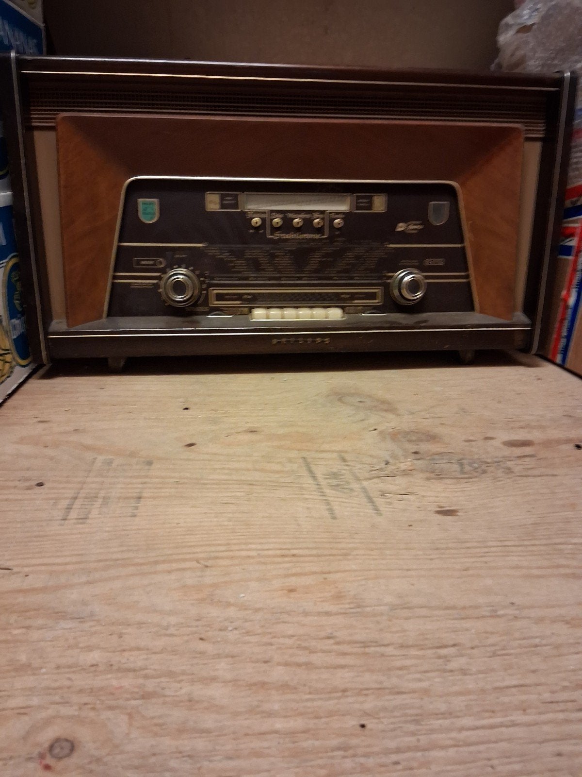 Vintage Philips Stabilotone Radio - Klassieke Buizenradio, Ophalen of Verzenden, Gebruikt, Radio
