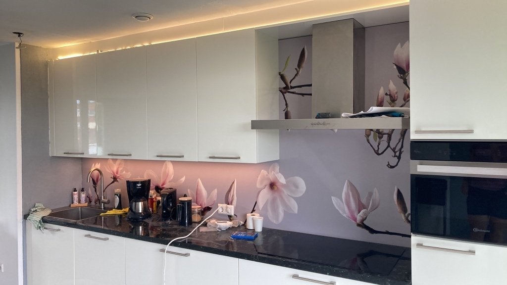 Achterwand keuken acryl, Ophalen, Gebruikt, 100 tot 150 cm, 200 cm of meer