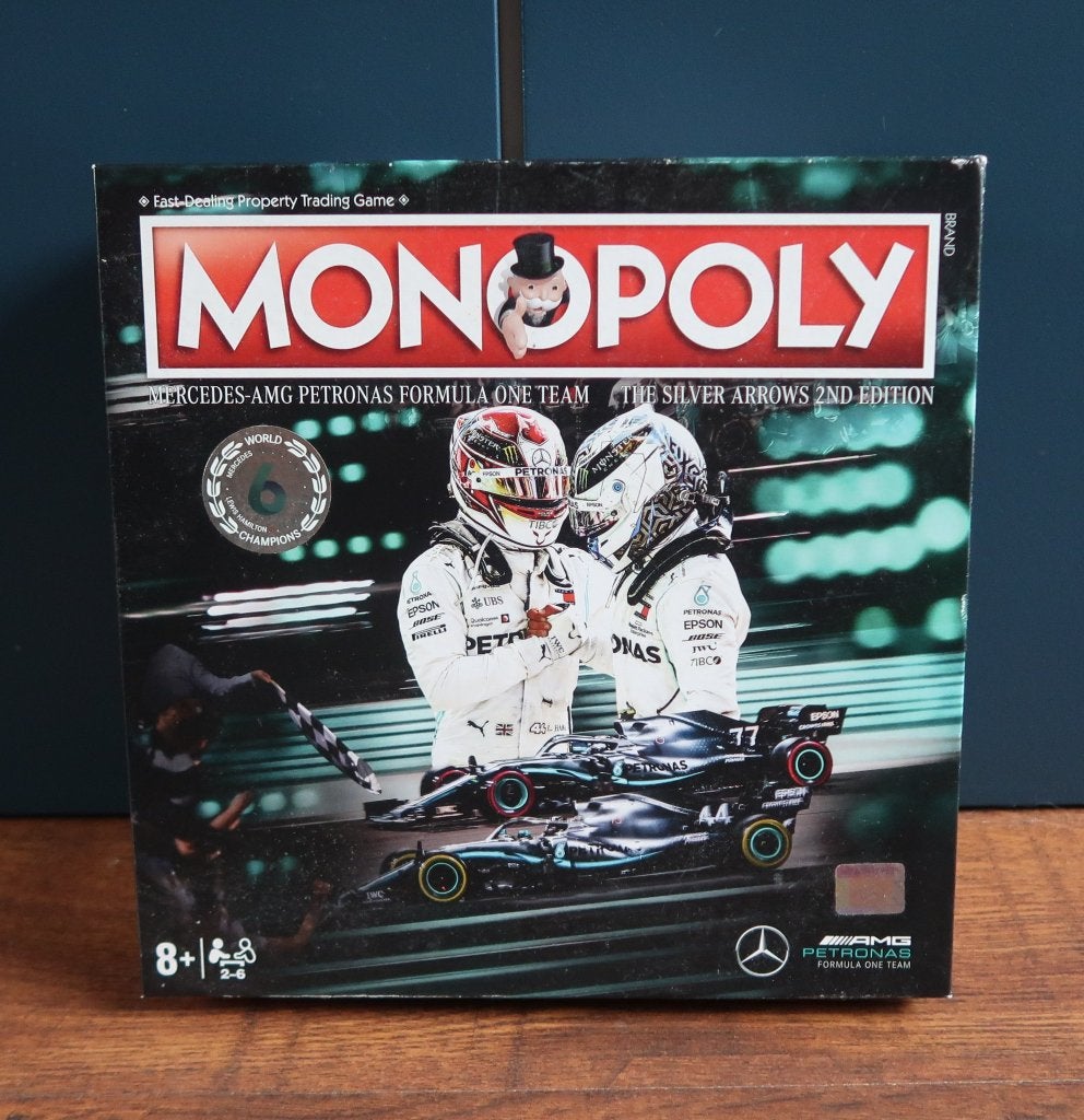 Monopoly Mercedes-AMG Petronas Formula One Team: The Silver, Vijf spelers of meer, Ophalen, Zo goed als nieuw, Hasbro