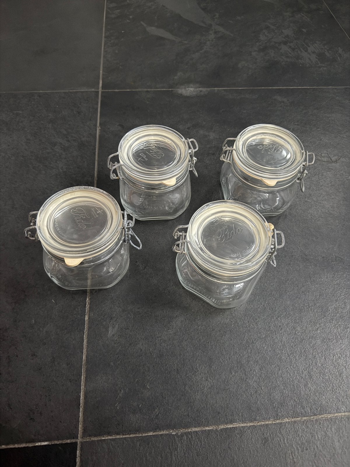 Fido glazen wekpotten 500ml, Huis en Inrichting, Keuken | Potten en Pannen, Ophalen of Verzenden, Zo goed als nieuw, Glas, Pot, Bus of Blik