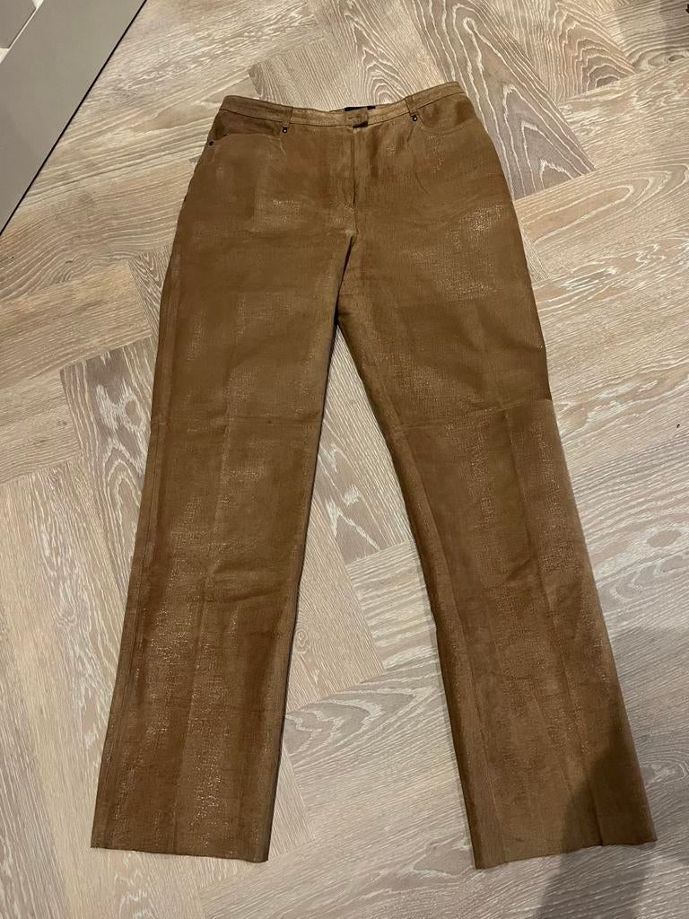 Taifun suedeleren Broek  congac 40 als nieuw !, Kleding | Dames, Maat 38/40 (M), Bruin, Ophalen of Verzenden, Zo goed als nieuw