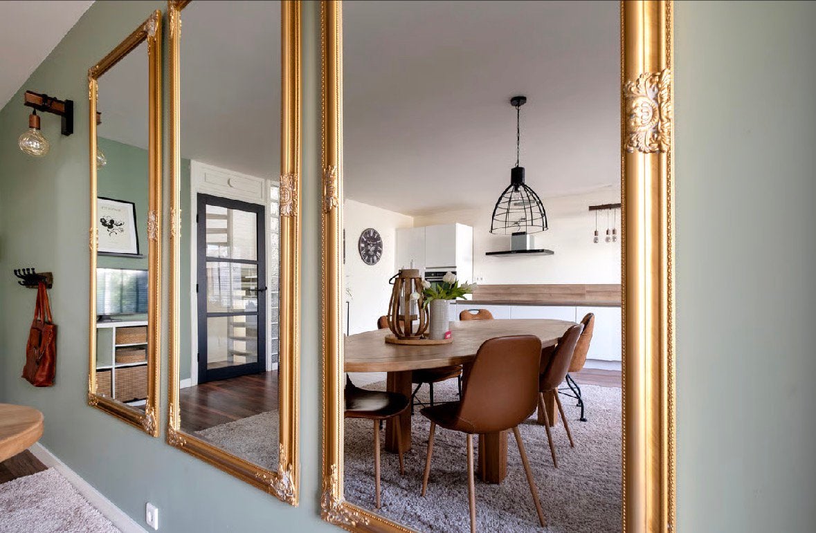 Spiegel 78x180 goud (1x), Huis en Inrichting, Ophalen, Zo goed als nieuw, 75 tot 100 cm, 150 tot 200 cm