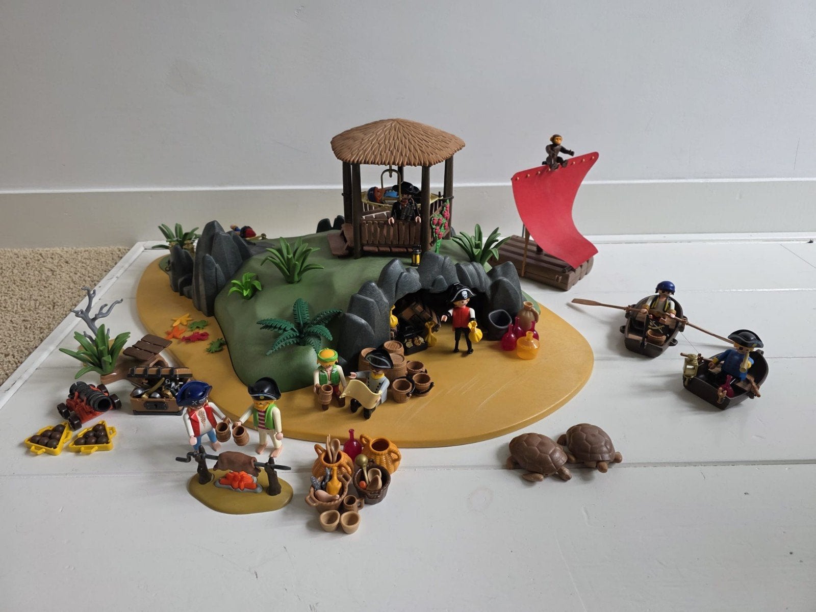 Playmobil Pirateneiland met accesoires, Ophalen, Pirates, Gebruikt, Complete set