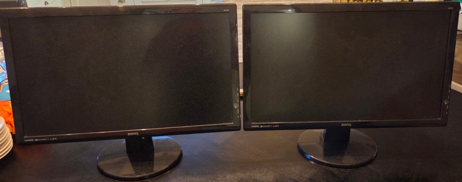 2x BenQ GL2450 24 inch Full HD monitor, Computers en Software, Monitoren, Gebruikt, Kantelbaar, Full HD, BenQ