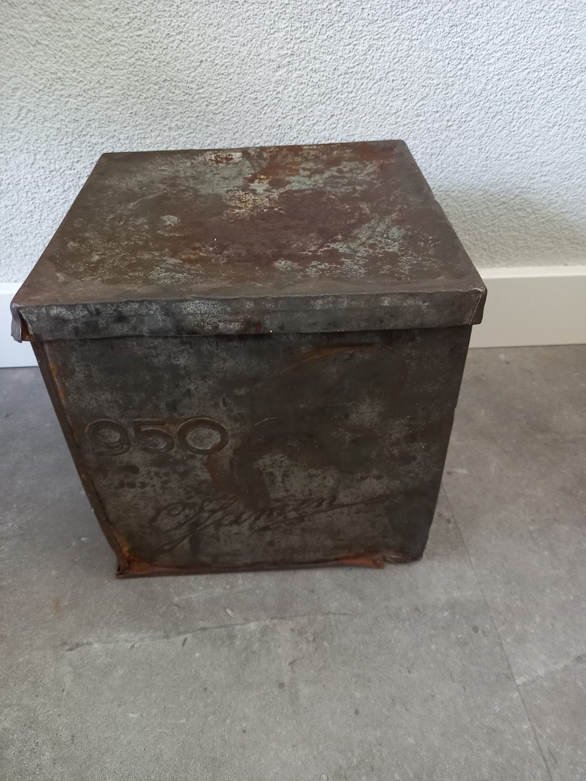 Jamin blik  met opschrift '950  uit 1948, Ophalen
