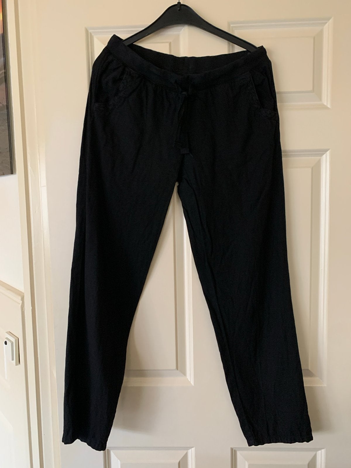 Zwarte linnen broek Vintage Denim 1982 - Maat M, Kleding | Dames, Maat 38/40 (M), Zwart, Ophalen of Verzenden, Zo goed als nieuw