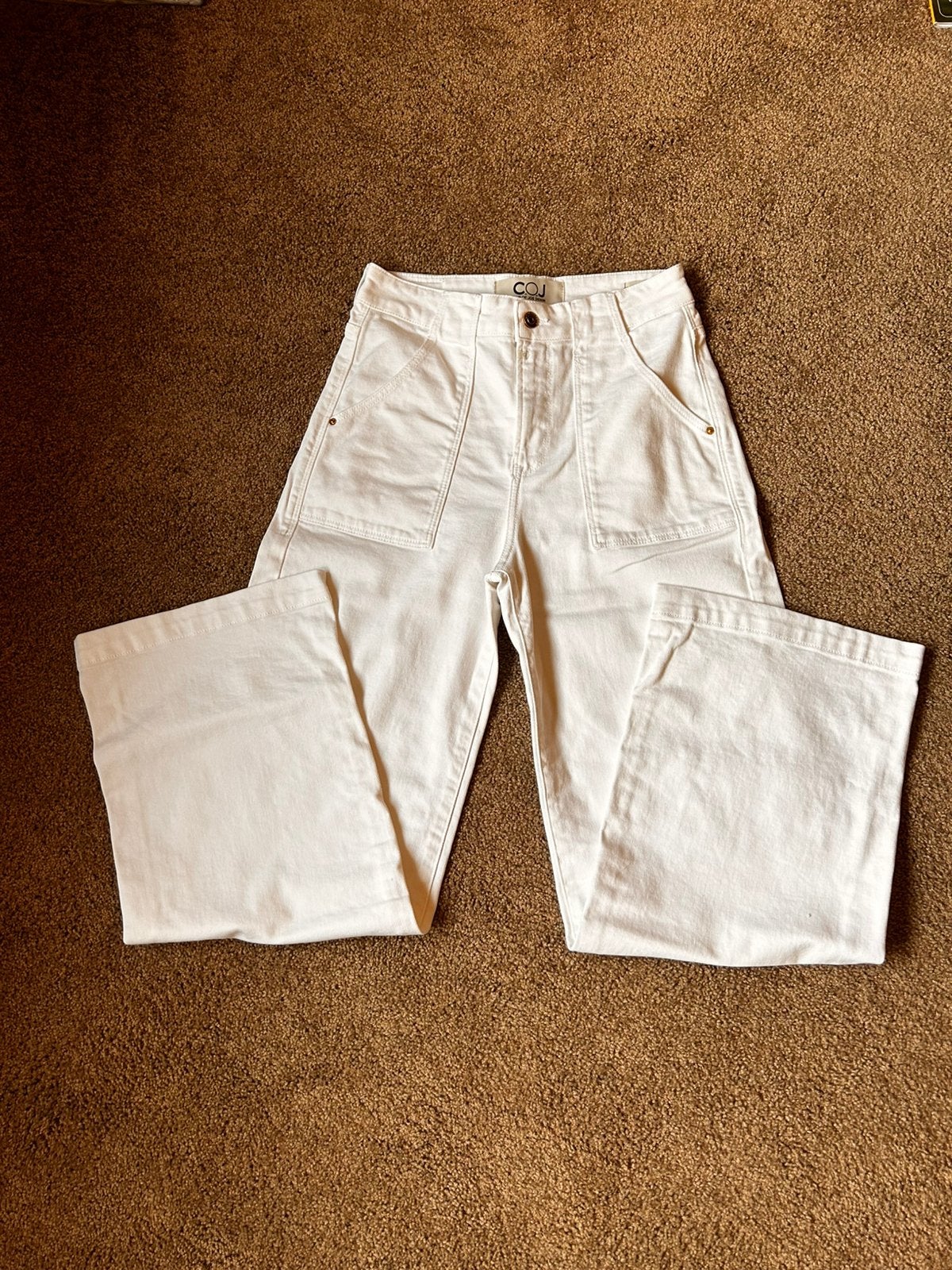 Lange witte dames broek COJ, Ophalen of Verzenden, Zo goed als nieuw, Wit, Lang