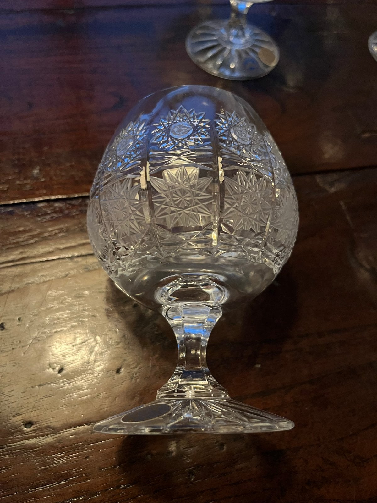 Set van 6 Boheems kristallen cognacglazen, Antiek en Kunst, Antiek | Glas en Kristal, Ophalen of Verzenden