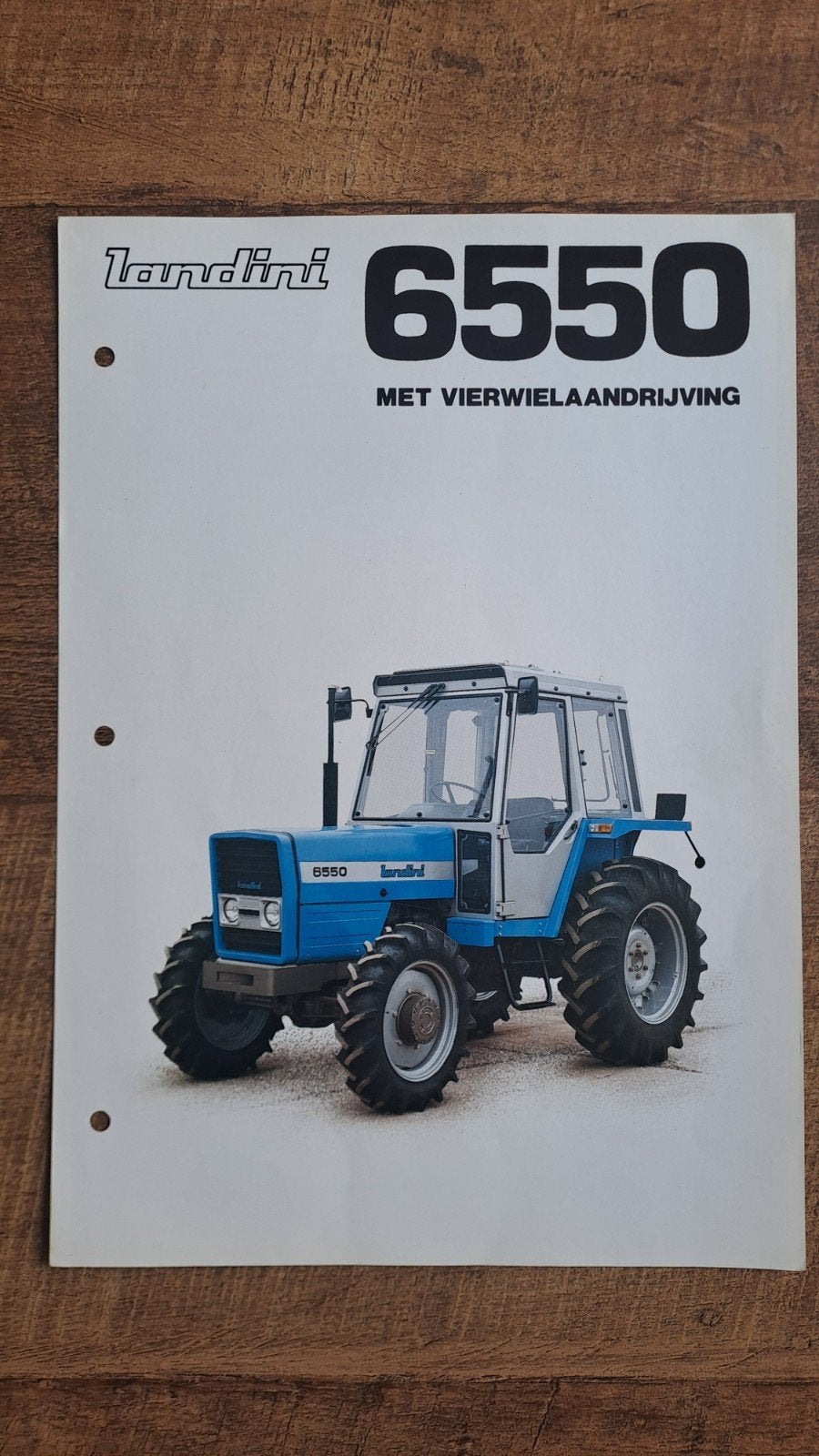 folder Landini 6550 met vierwielaandrijving tractor, trekker, Ophalen of Verzenden, Zo goed als nieuw, Folder