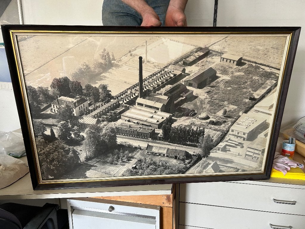 Oude KLM luchtfoto Tilburg coop ververijen, Ophalen, Gebruikt, Foto, Gebouw