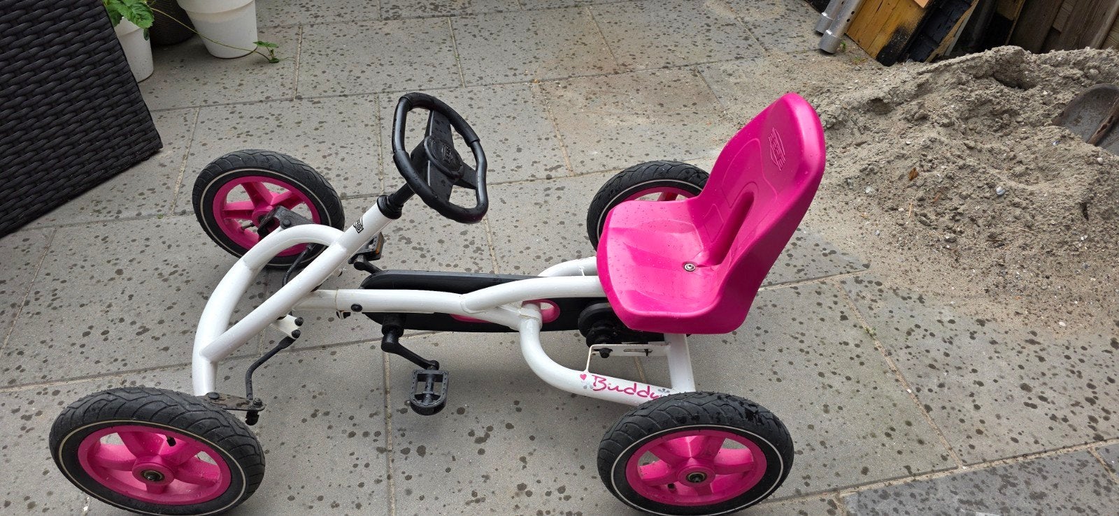 Berg Buddy Skelter Roze met Hoes - Verstelbaar Zadel, Ophalen, Gebruikt, Trapvoertuig