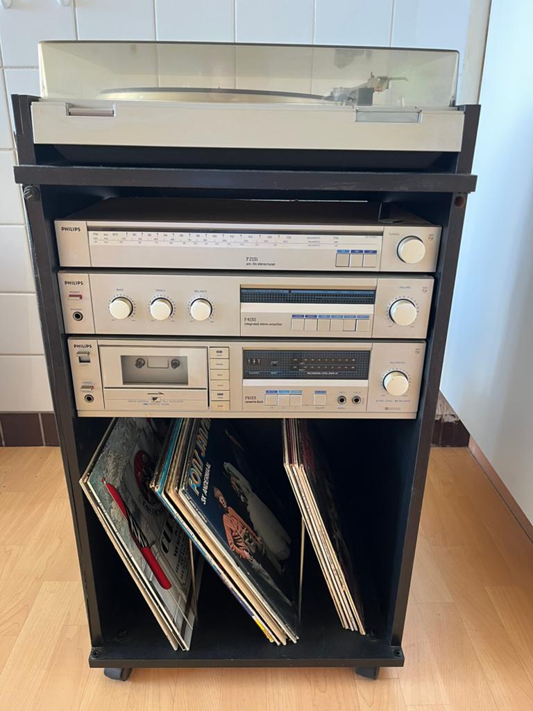 Philips F2131 Tuner, F4130 Versterker, F6133 Cassettedeck, Ophalen, Philips, Gebruikt, Cassettedeck