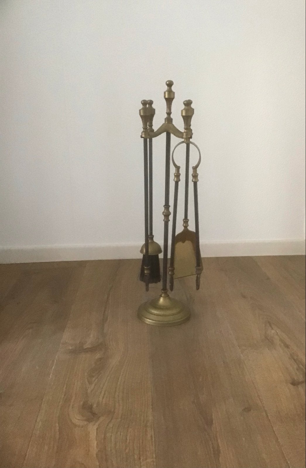 Klassieke haardset - Messing en zwart, Ophalen, Gebruikt, Vrijstaande haard, Overige soorten