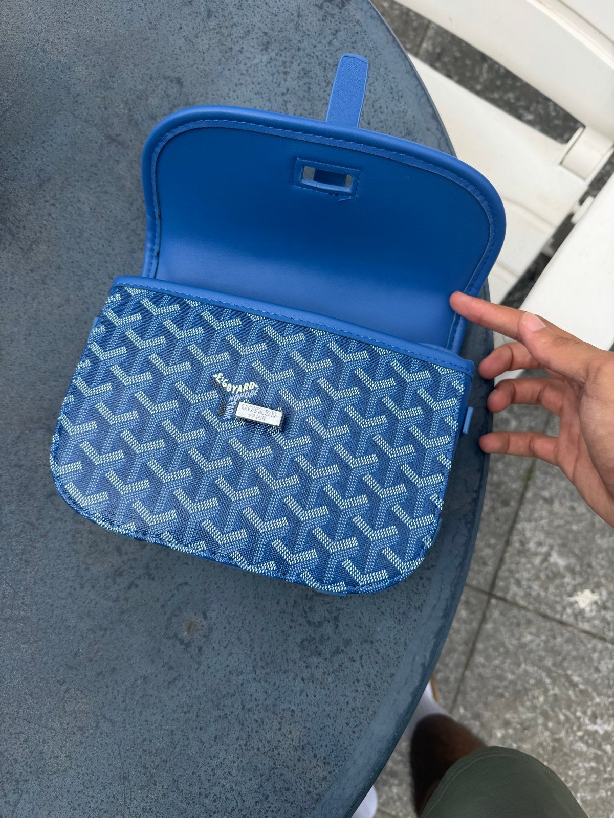 Goyard tas - Nooit gedragen, goede kwaliteit, Ophalen of Verzenden, Nieuw, Blauw, Schoudertasje