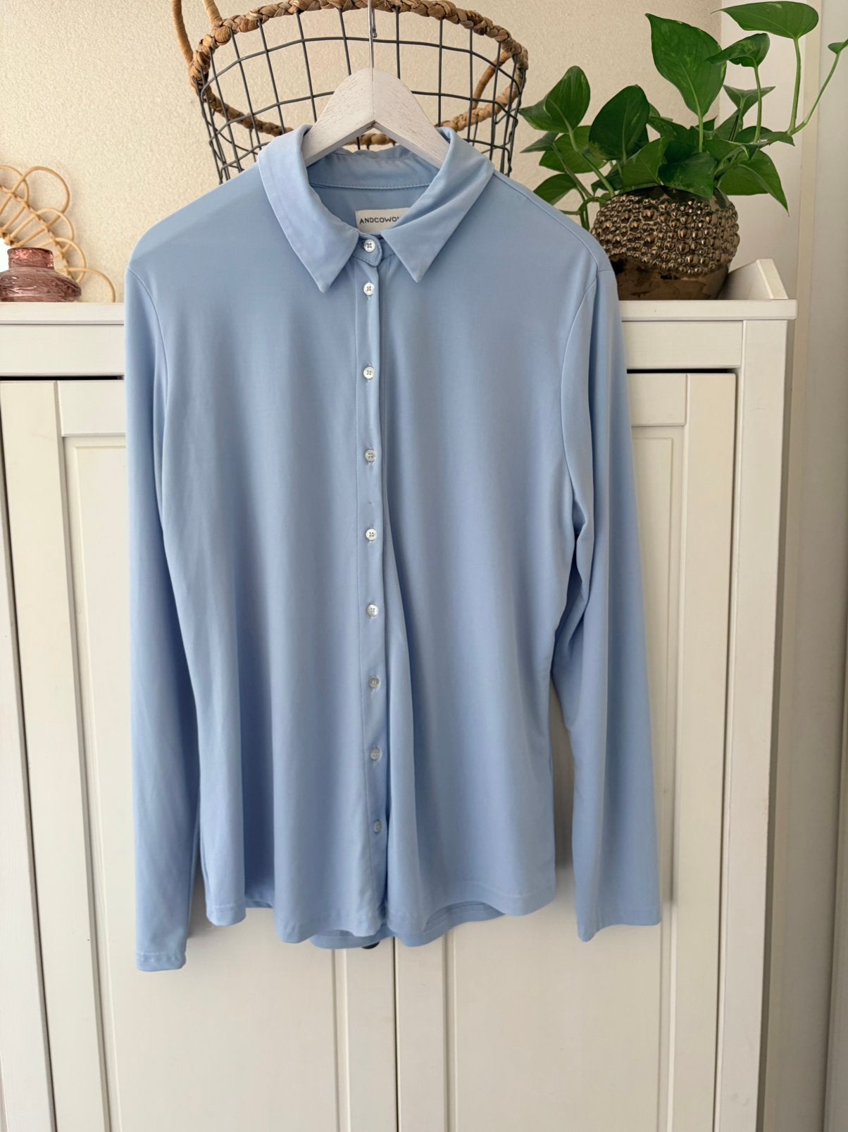 &Co Woman lichtblauwe blouse maat XL, Ophalen of Verzenden, Zo goed als nieuw, Maat 42/44 (L), Blauw