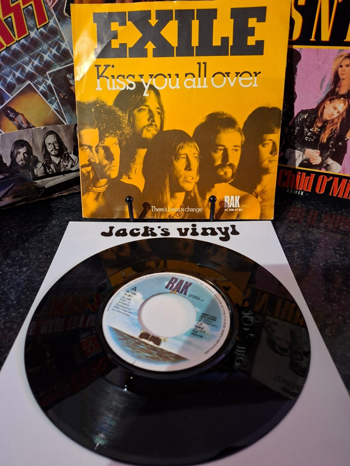 Exile - Kiss You All Over (Vinyl Single) 1978, Gebruikt, 7 inch, Ophalen of Verzenden, Beschermende buitenhoes