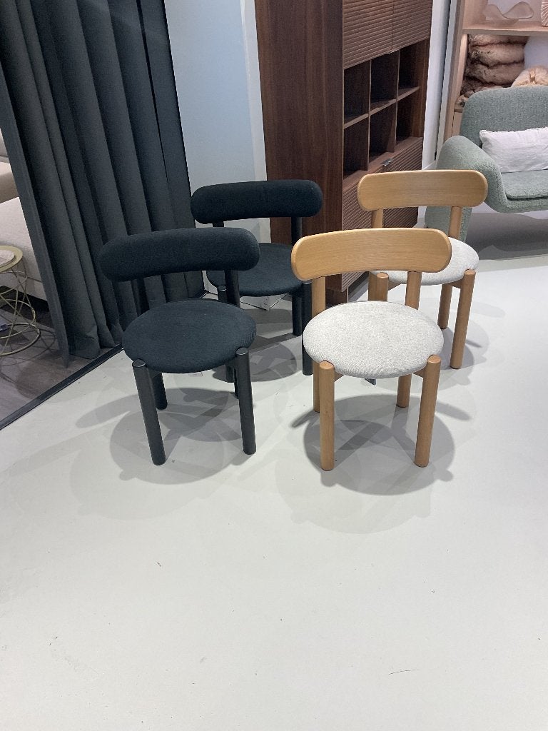 Kave home eetkamerstoelen nebai set van 4, Zwart, Scandinavisch, Ophalen of Verzenden, Vier