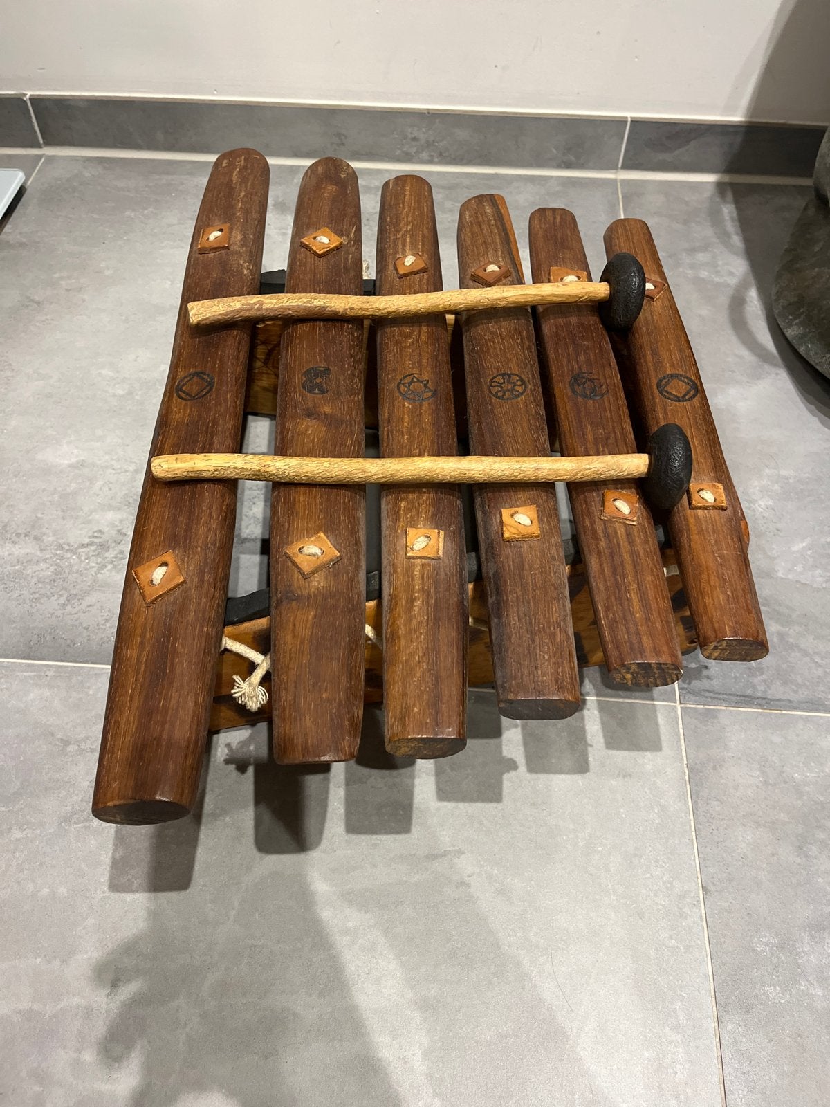 Handgemaakte Marimba uit Zuid-Afrika - Uniek instrument, Ophalen of Verzenden, Gebruikt